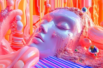 Healthcare advocacy. Metaphorical hypothyroidism physical senses, of a long-lasting disorder. First aid. Wellness support. Chronic disorder - hypothyroidism: abstract image of physical state.