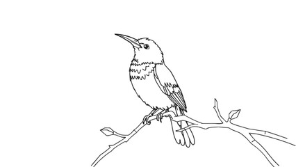 Adobe Illustrator Artwork bird on a branch