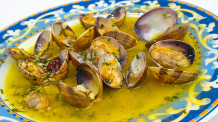 Clams in Sauce, Seafood, Spanish Delicacy, Spanish Gastronomy, Spain, Europe
