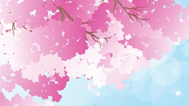 春の桜の花びら背景
