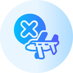 Cancelled  gradient icon