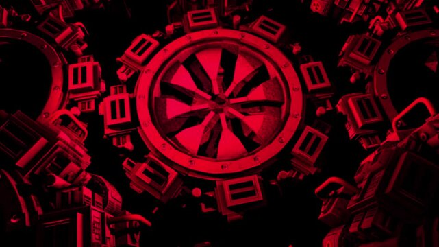 Industrial machine vj loop