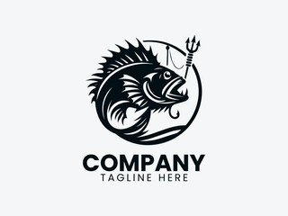 Angler Fish Vector Logo Design, Deep Sea Angler Fish Logo