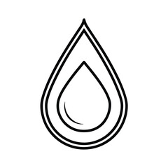 Fototapeta premium Water Drop Outline Illustration Vector Element Isolated On White Background