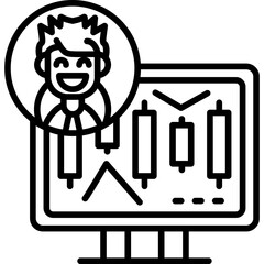 Stock Market Icon Vector Element