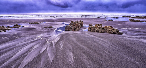 Beach of Los Quebrantos, Cantabrian Sea, San Juan de la Arena, Soto del Barco, Principado de...