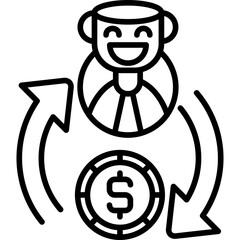 Return Of Investment Icon Vector Element