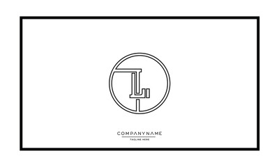 L or LL Alphabet letters logo vector monogram icon