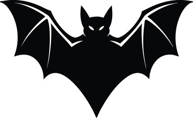 bat silhouettee on white background
