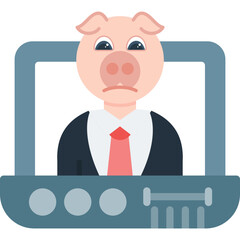 Puggy Trader Icon Vector Element