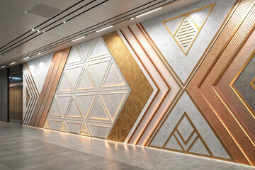 Obraz premium Modern abstract background in gold and silver