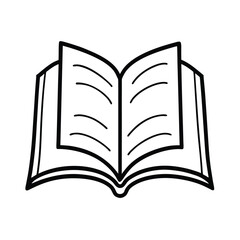 Open Book Icon Vector Illustration For Education Reading And Learning Concepts