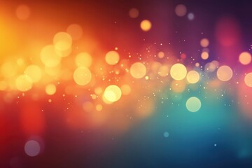 Abstract bokeh effect with warm and cool colors