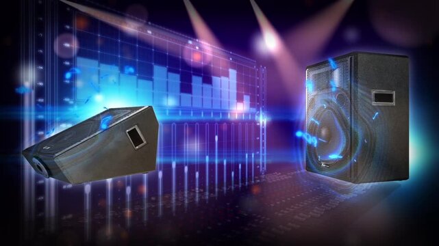 Speakers disco nightclub background