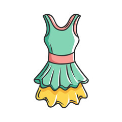 peplum dress icon, peplum dress vector illustration-simple illustration of peplum dress, perfect for peplum dress logos and icons