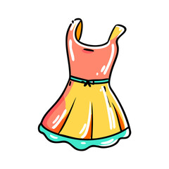 sundress icon, sundress vector illustration-simple illustration of sundress, perfect for sundress logos and icons