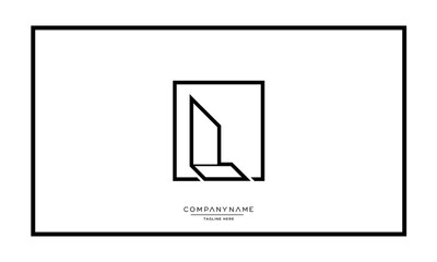 L or LL Alphabet letters logo vector monogram icon