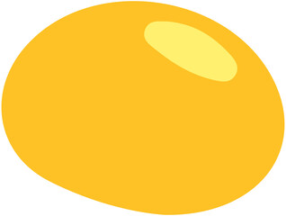 Yellow Honey Drop Flat Icon
