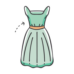 empire waist dress icon, empire waist dress vector illustration-simple illustration of empire waist dress, perfect for empire waist dress logos and icons