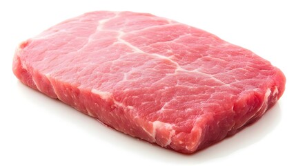 Fototapeta premium Fresh Raw Meat on White Background for Food Photography or Marketing