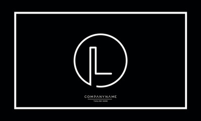 L or LL Alphabet letters logo vector monogram icon