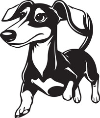 Dachshund Dog. Hand drawn vector illustration