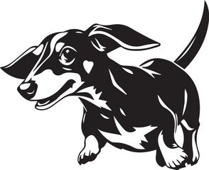 Dachshund Dog. Hand drawn vector illustration