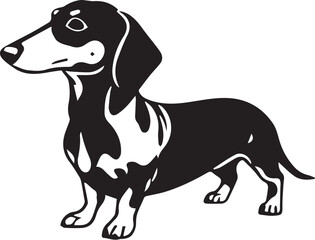 Dachshund Dog. Hand drawn vector illustration