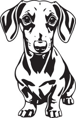 Dachshund Dog. Hand drawn vector illustration