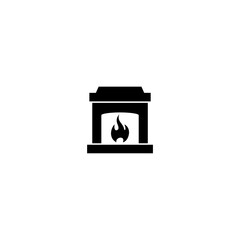 Fireplace icon isolated on white background