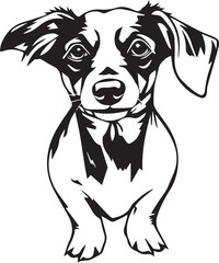 Dachshund Dog. Hand drawn vector illustration
