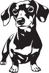 Dachshund Dog. Hand drawn vector illustration