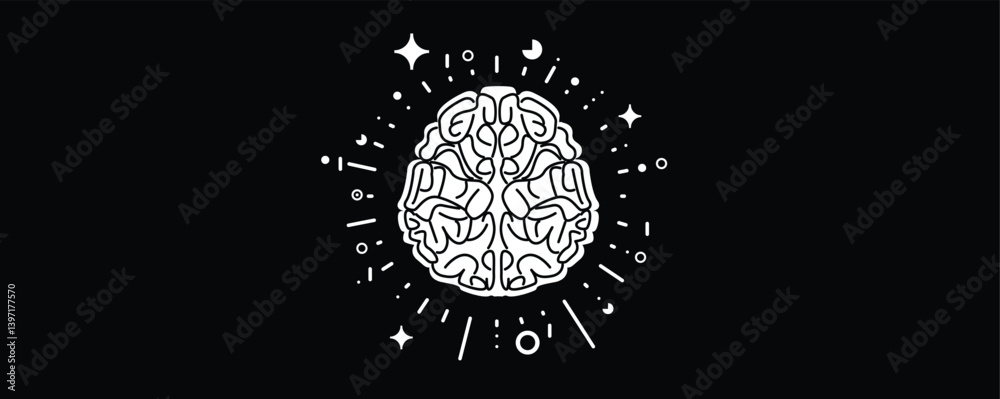 Poster Artificial intelligence technology and cyber space concept