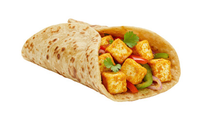 Isolated Paneer Roll