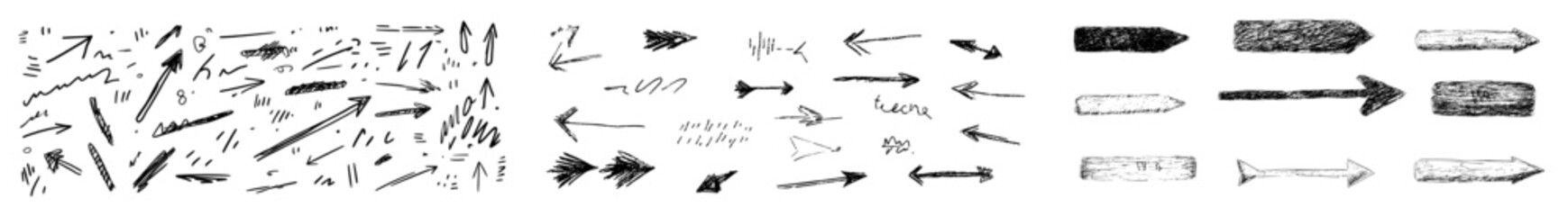 Hand-drawn elements, including arrows, comprise a modern line art set within an art illustration