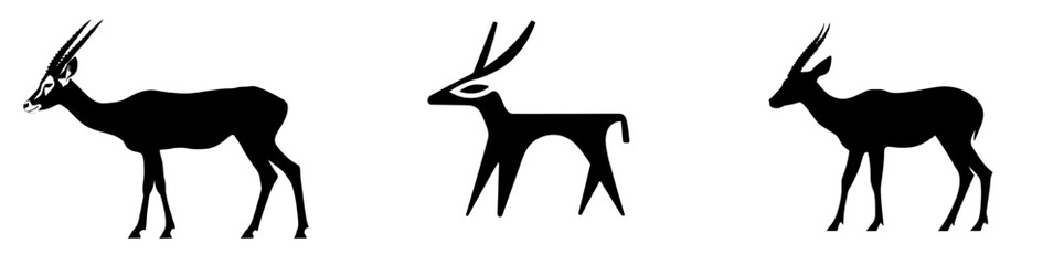 The silhouette of a red hartebeest is depicted in a digitally hand drawn modern illustration