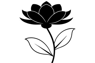 Flower silhouette vector illustration