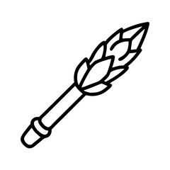 Asparagus vegetable icon vector, healthy food outline illustration, fresh produce