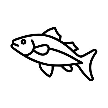 recommend clip art: Fish illustration vector drawing of a fish swimming in the ocean fish outline art
