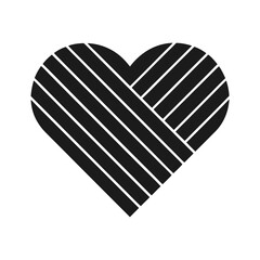 Heart icon silhouette vector illustration