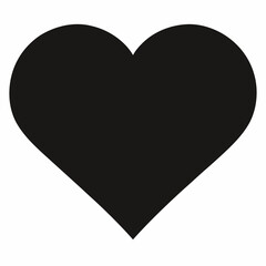 Heart icon silhouette vector illustration