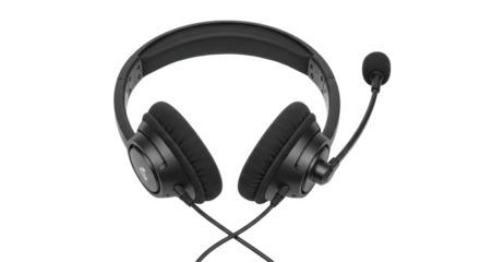Isolated headphones with microphone