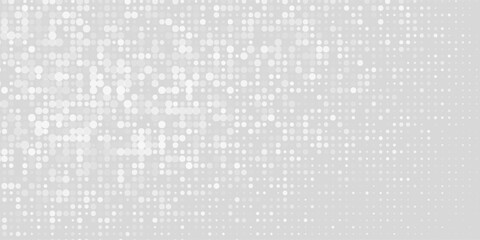 Dot white gray pattern gradient texture background. Abstract technology big data digital background. 3d rendering.