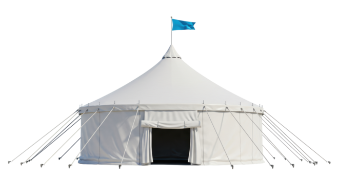 Isolated circus tent
