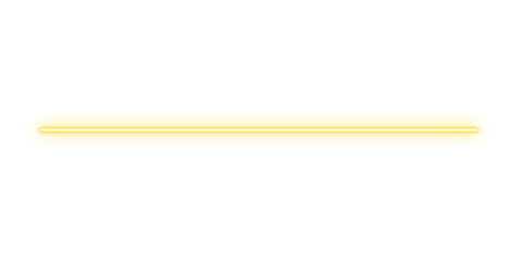 Yellow Neon Glowing Line – Horizontal Light Stripe PNG (Glow Effect)