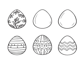 egg clear vision black line art on white background