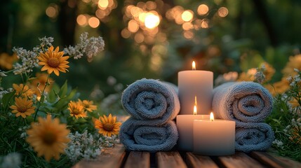 A soothing atmosphere of peace and relaxation that defines the core of a spa resort, complete with beauty items for spa services