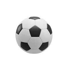 Fototapeta premium Classic Black and White Soccer Ball Studio Shot A Detailed Image of a Traditional Football