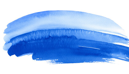 Fototapeta premium blue watercolour strain isolated on transparent background