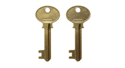 Isolated Two Old Keys